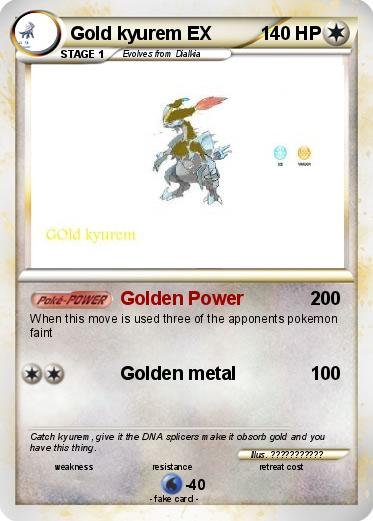 Pokemon Gold kyurem EX
