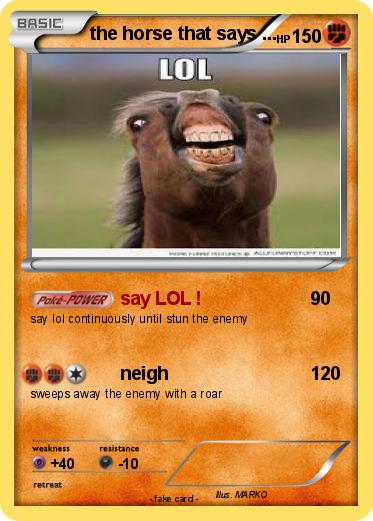 Pokemon the horse that says ...