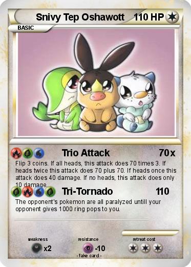 Pokemon Snivy Tep Oshawott