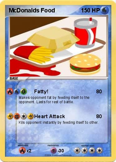 Pokemon McDonalds Food