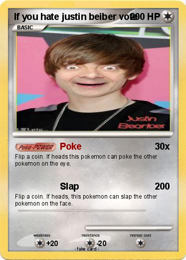 Pokemon If you hate justin beiber vote