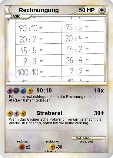 Pokemon Rechnungung