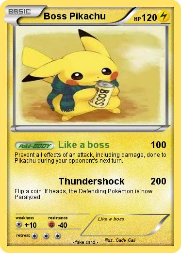 Pokemon Boss Pikachu