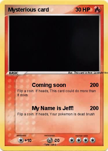 Pokemon Mysterious card