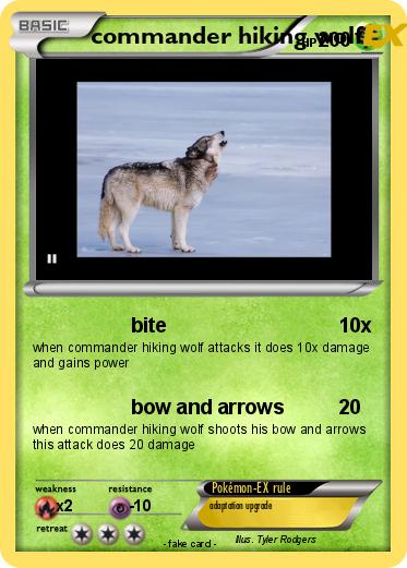 Pokemon commander hiking wolf