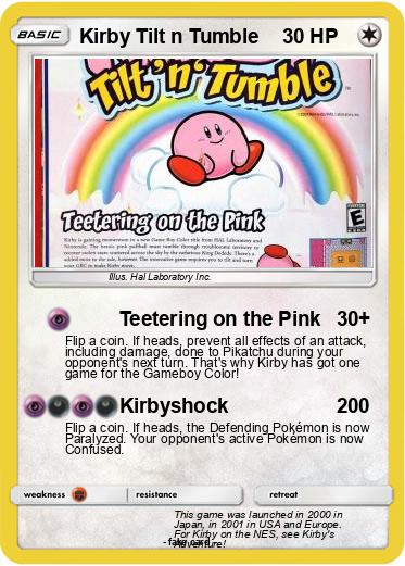 Pokemon Kirby Tilt n Tumble