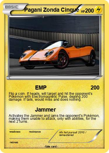 Pokemon Pagani Zonda Cinque