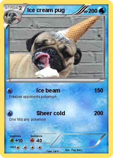 Pokemon Ice cream pug