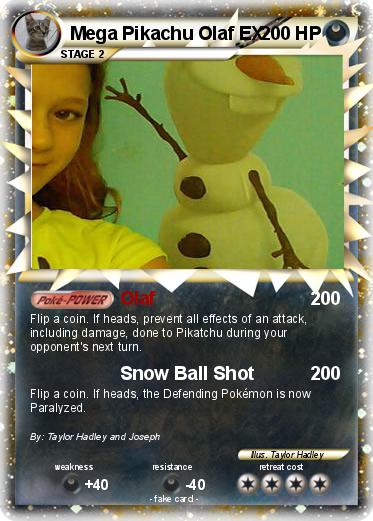 Pokemon Mega Pikachu Olaf EX