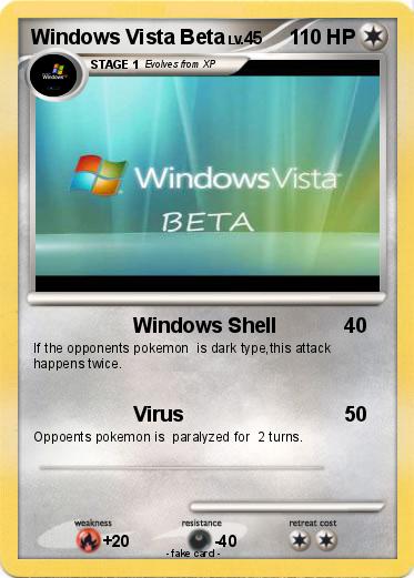 Pokemon Windows Vista Beta
