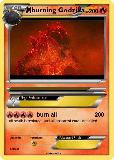 Pokemon burning Godzilla