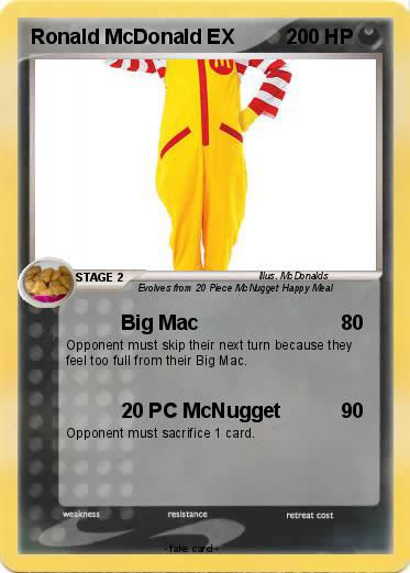 Pokemon Ronald McDonald EX