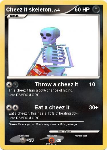 Pokemon Cheez it skeleton