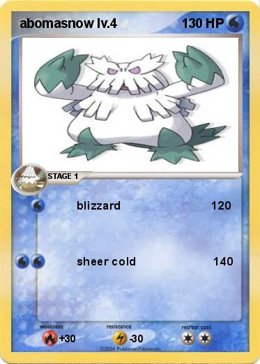Pokemon abomasnow lv.4