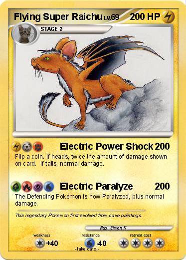 Pokemon Flying Super Raichu