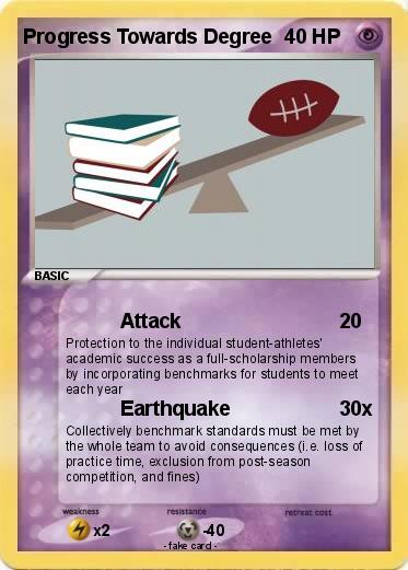 Pokemon Progress Towards Degree