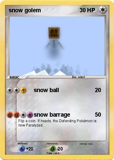 Pokemon snow golem
