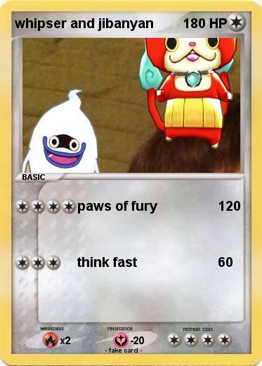 Pokemon whipser and jibanyan