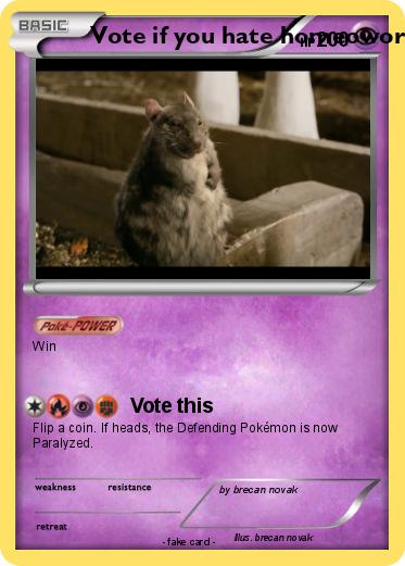Pokemon Vote if you hate homeowork