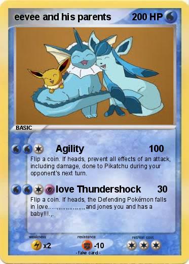 Pokemon eevee and his parents