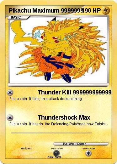 Pokemon Pikachu Maximum 9999999