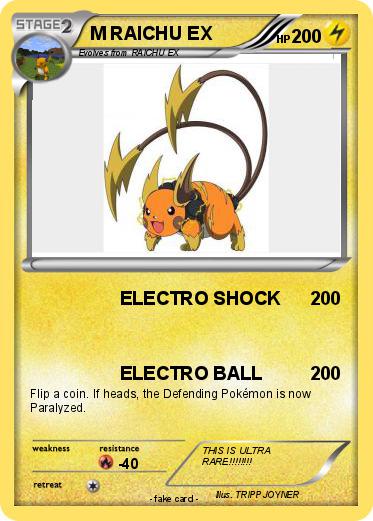 Pokemon M RAICHU EX