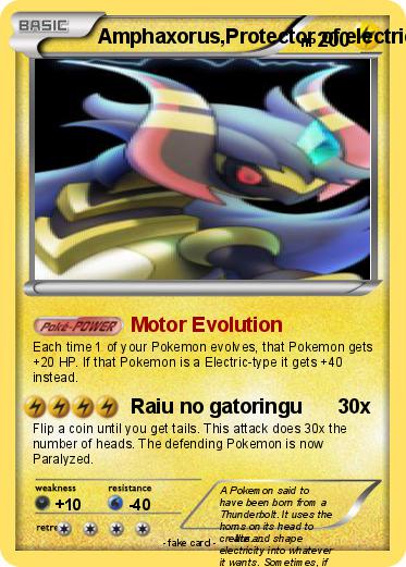 Pokemon Amphaxorus,Protector of electricity