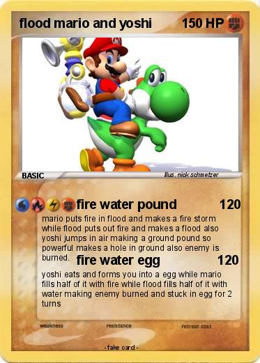 Pokemon flood mario and yoshi