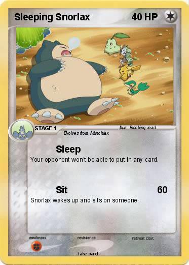 Pokemon Sleeping Snorlax