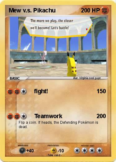 Pokemon Mew v.s. Pikachu