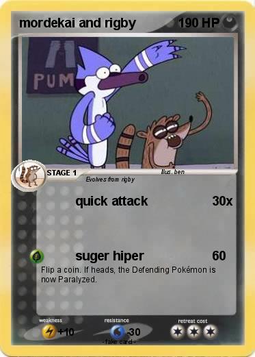 Pokemon mordekai and rigby
