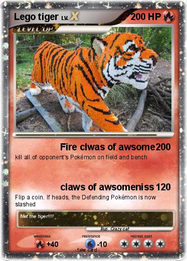 Pokemon Lego tiger