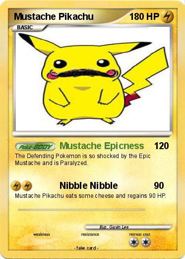 Pokemon Mustache Pikachu