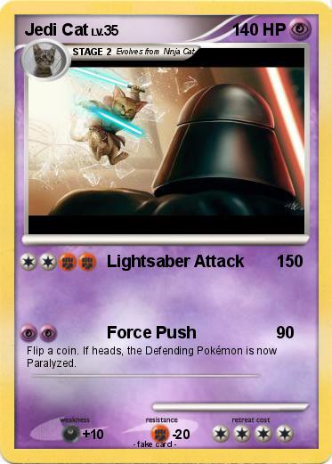 Pokemon Jedi Cat