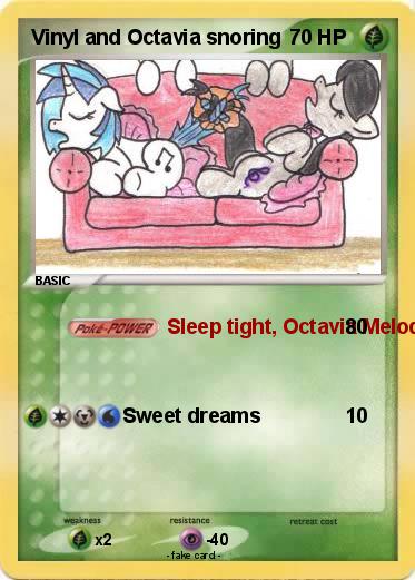 Pokemon Vinyl and Octavia snoring