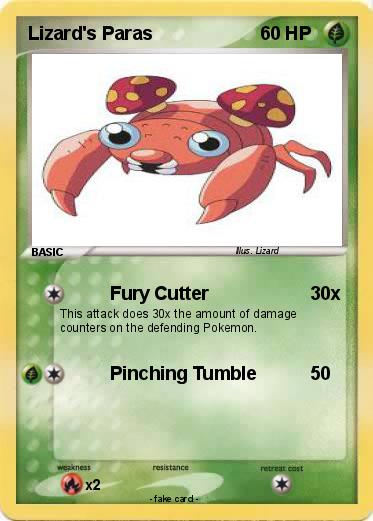 Pokemon Lizard's Paras