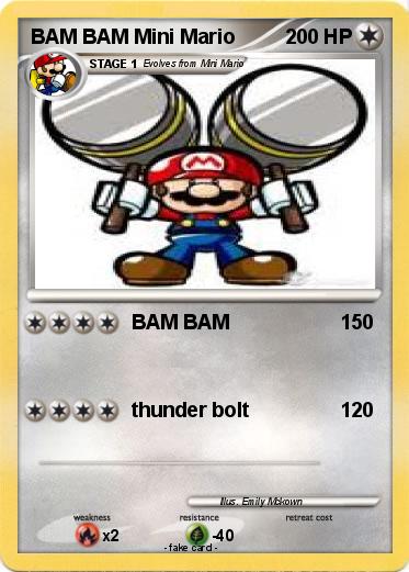 Pokemon BAM BAM Mini Mario Pokemon BAM BAM Mini Mario