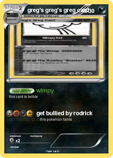 Pokemon greg's greg's greg card