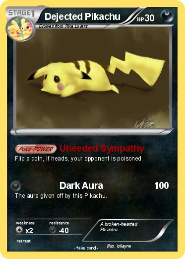 Pokemon Dejected Pikachu