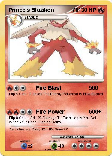 Pokemon Prince's Blaziken            70