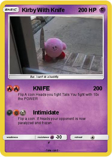 Pokemon Kirby With Knife