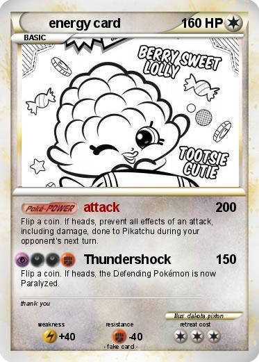 Pokemon energy card