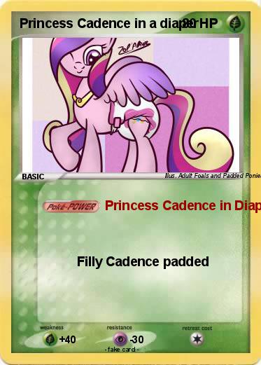 Pokemon Princess Cadence in a diaper