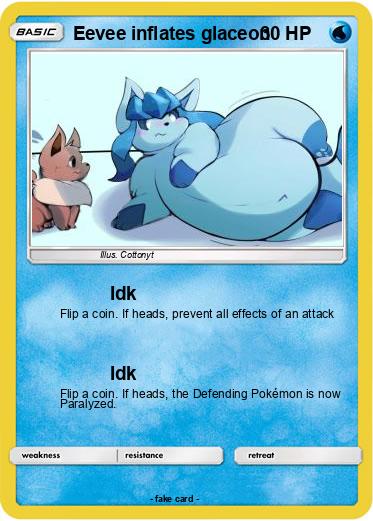 Pokemon Eevee inflates glaceon