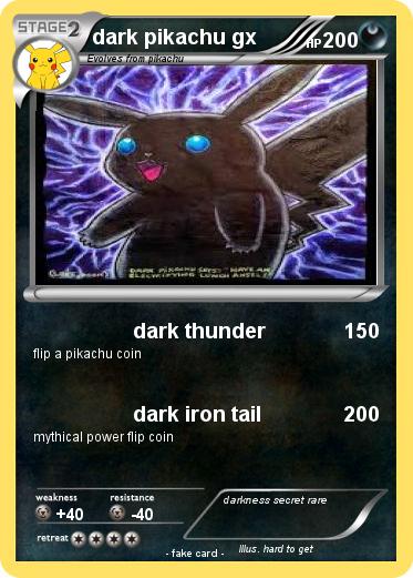Pokemon dark pikachu gx