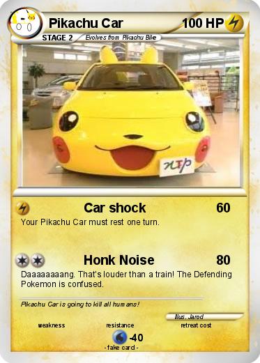 Pokemon Pikachu Car