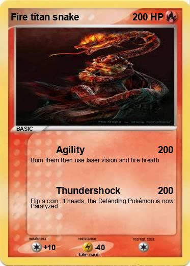 Pokemon Fire titan snake