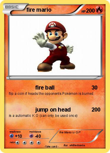 Pokemon fire mario
