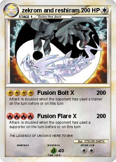 Pokemon zekrom and reshiram