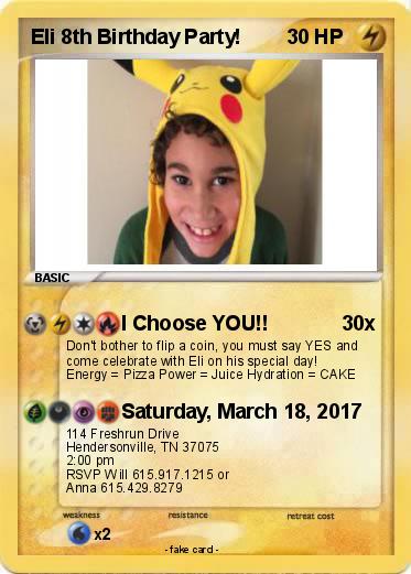Pokemon Eli 8th Birthday Party!